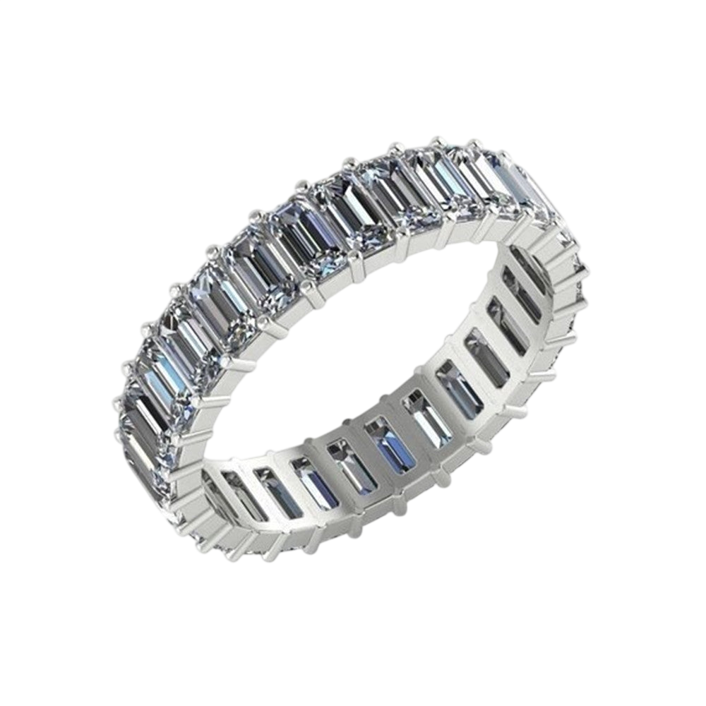 Fashionable Womens Platinum Zirconia Couple Rings