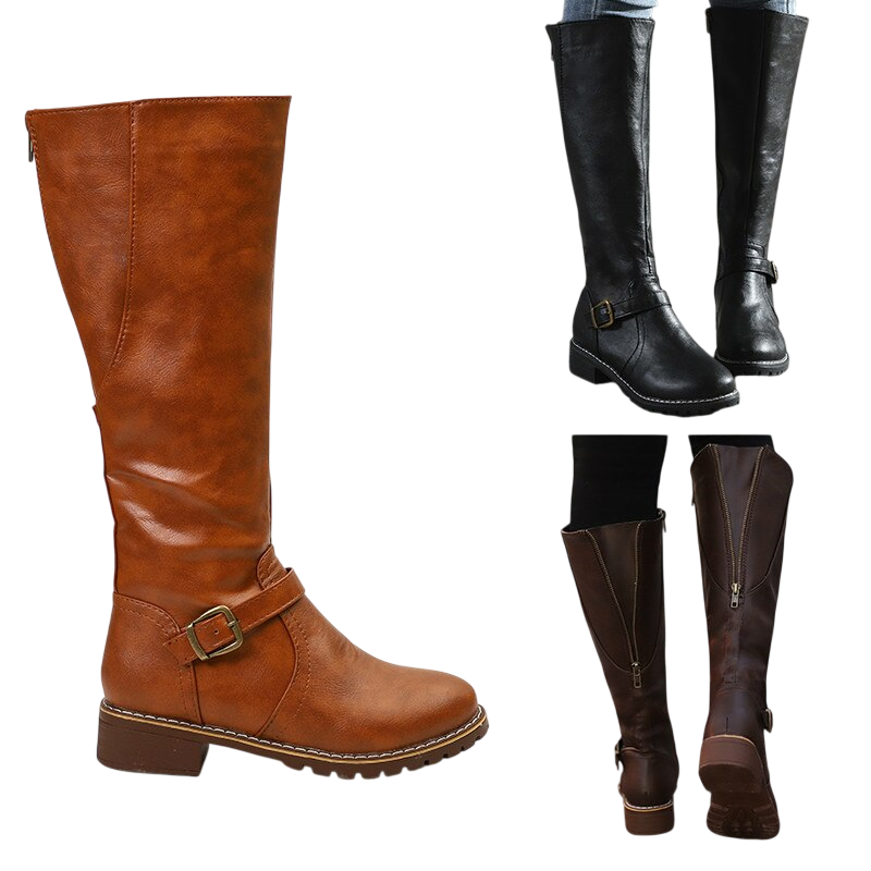 Knee High Leather Riding Boots