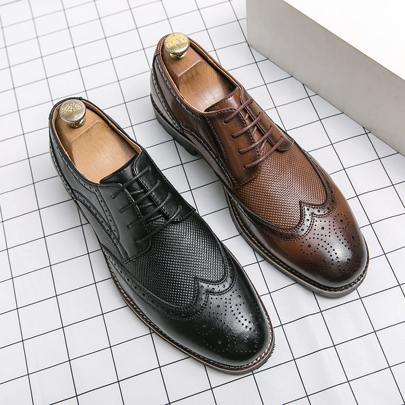 Men's Leather Shoes - Business Formal Wear Pumps