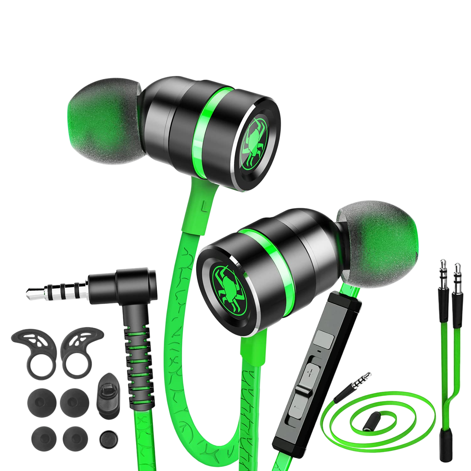 XuanGui G20 Wired Earbuds with Microphone in-Ear Headphones Stereo BassNoise Isolating Ear Buds 3.5mm Memory Foam Headset Compatible with iPhone/Android/Computer/Laptops…