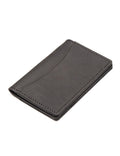 Handcrafted Genuine Leather Wallets Minimalist Cardholders and Passport Covers Handmade Gift Black Bifold Cardholder In-Out