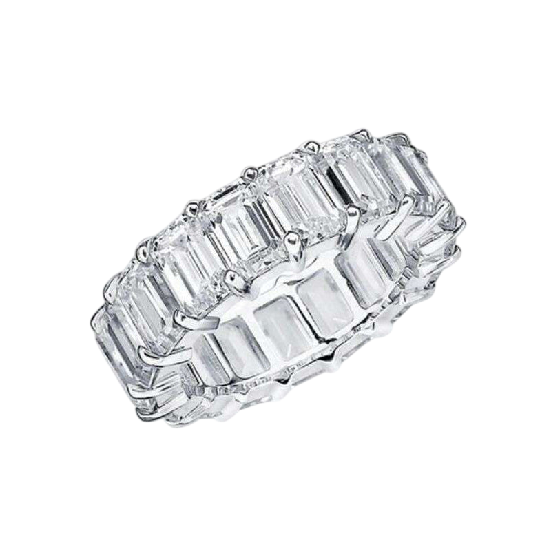Couple's Zircon Platinum Rings (Matching Set)