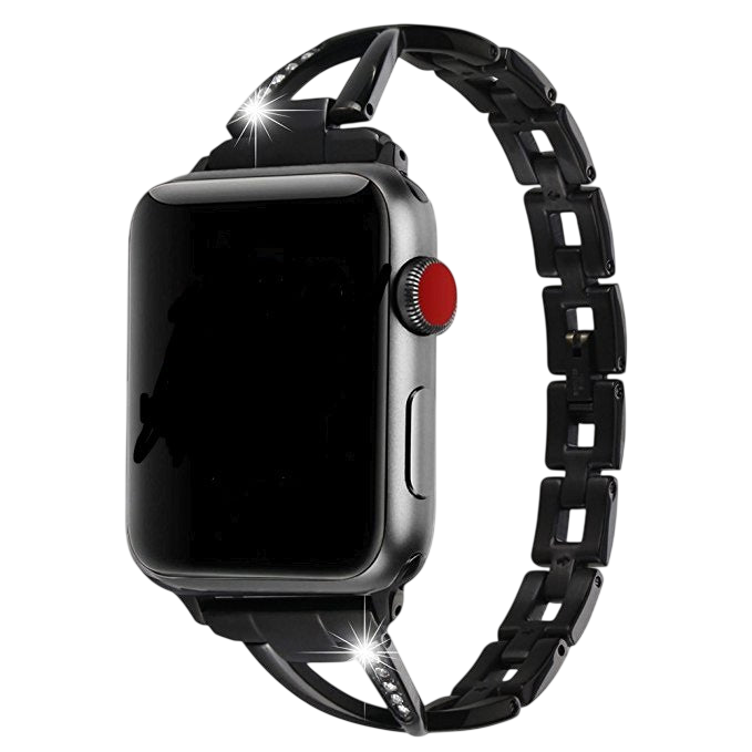 Apple Watch Band X Type Stainless Steel With Diamonds