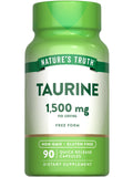 Natures Truth Taurine Supplement | 1500mg | 90 Capsules | Non-GMO & Gluten Free Amino Acid Supplement