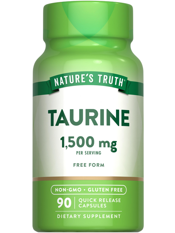 Natures Truth Taurine Supplement | 1500mg | 90 Capsules | Non-GMO & Gluten Free Amino Acid Supplement