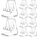 Suzile 10 Pcs Acrylic Cell Phone Stand Portable Clear Phone Holder Transparent Acrylic Phone Stand for Smartphone Accessories Office Desk