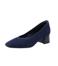 Arromic Womens Pumps Closed Toe Chunky Heels For Women Square Toe Low Block Heels Work Pumps Shoes Casual Daily Wear Navy Pumps For Women Medium Size