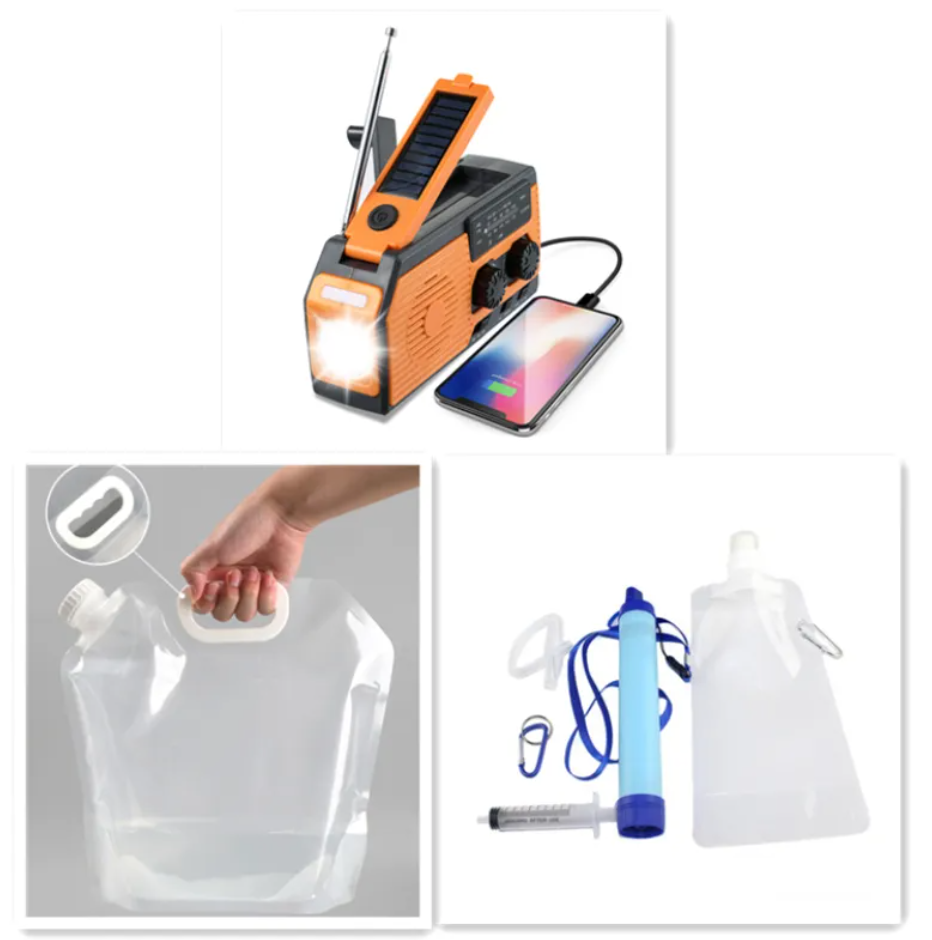 Mini Hand-Crank Solar Emergency Radio with Light