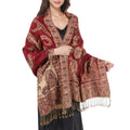 MUQU Women Pashmina Shawls and Wraps Scarf Soft Silky Reversible Paisley Scarves Shawl for Women