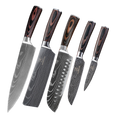Damascus Style Kitchen Knife Set