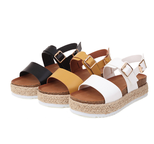 Stylish Women's Simple Buckle Platform Sandals