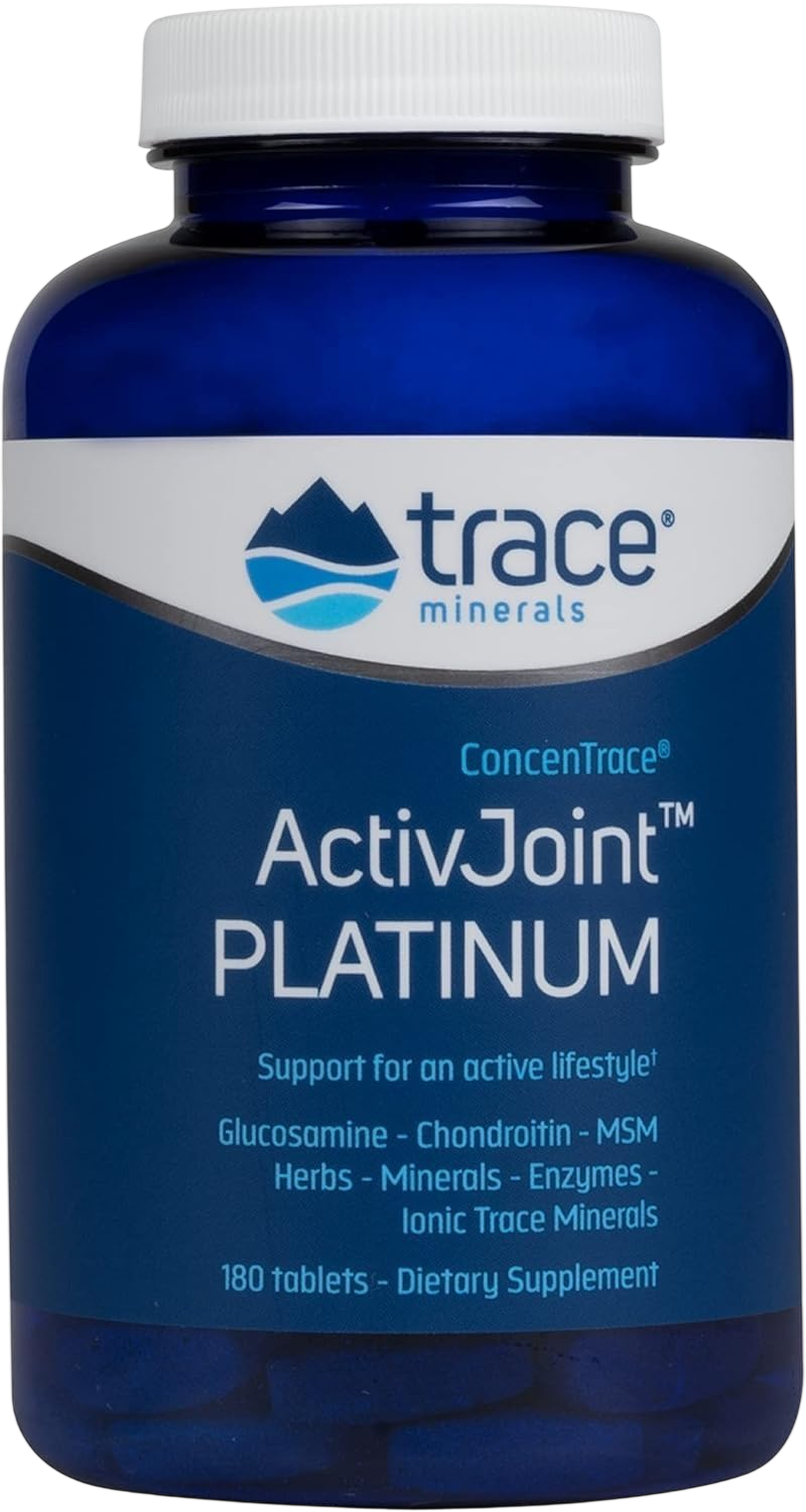 Trace Minerals Activjoint Platinum Bone Health Strength Support Supplement Supplement For Joint Muscle Health Support Healthy Heart Supplement With Magnesium 180 Tablets 30 Servings