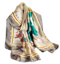 Pokeedioty Scarfs for Women Lightweight Head Scarf Fashion Scarves Elegant Floral Pattern Sunscreen Shawls and Wraps (P 045)