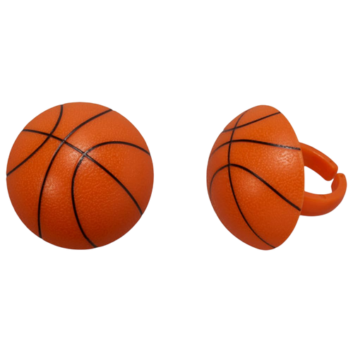 Basketball Cupcake Rings 24 Ct
