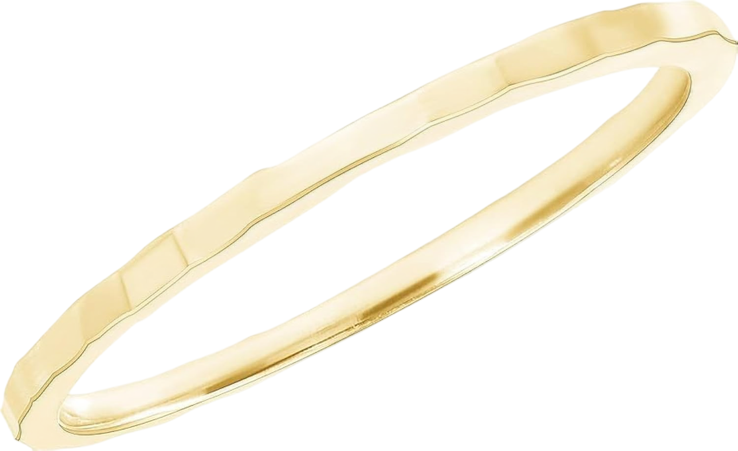 Dainty Solid Gold Rings for Women - 1mm Ridged Gold Stacking Rings Jewelry - Simple Thin Dainty Rings Available in 4 – 12 Ring Sizes - Non Tarnish Gold Rings with 3 Gold Colors Made In USA