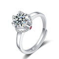 Sterling Silver Ring with Mosanne Diamonds