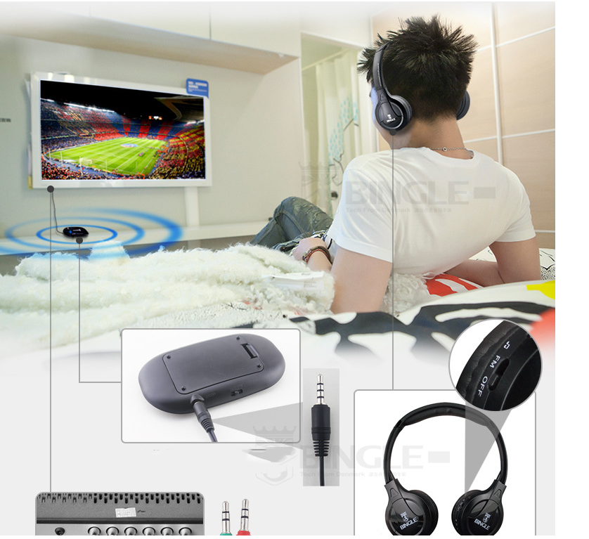 Wireless Headphones for TV and FM Radio Use