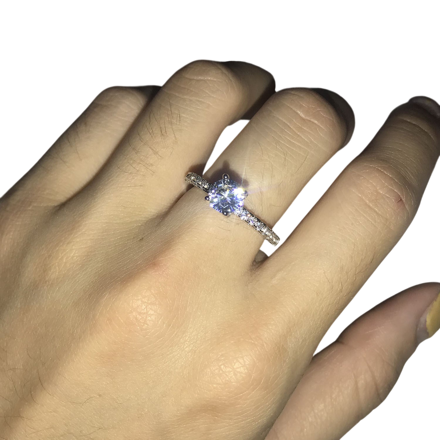 Minimalist Electroplated Diamond Simulated Wedding Rings