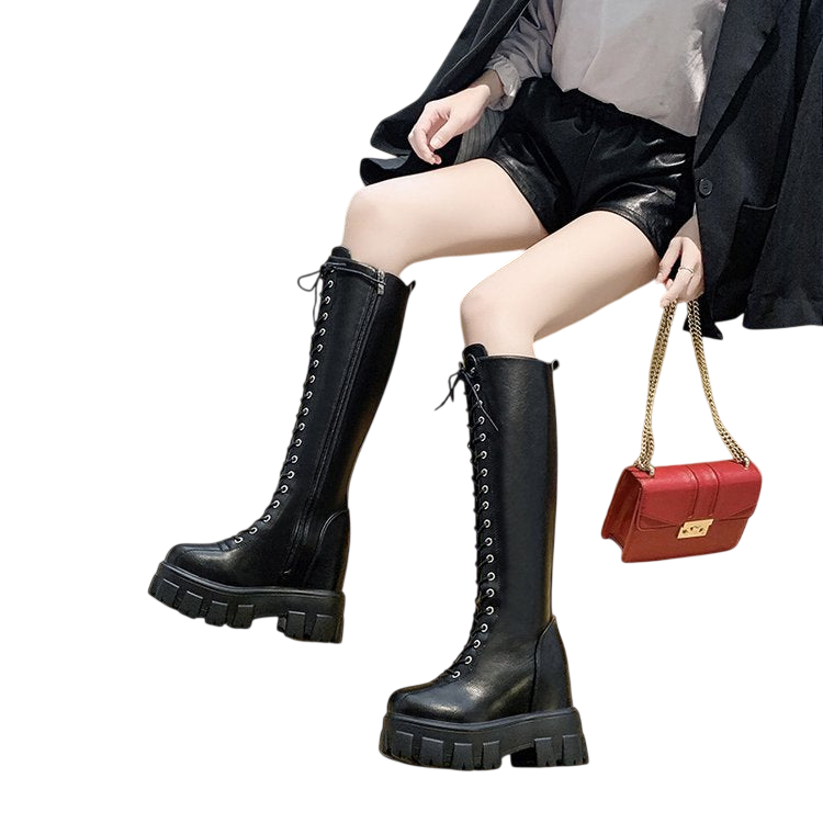 Womens Knee High Riding Boots With Thick Sole 2020