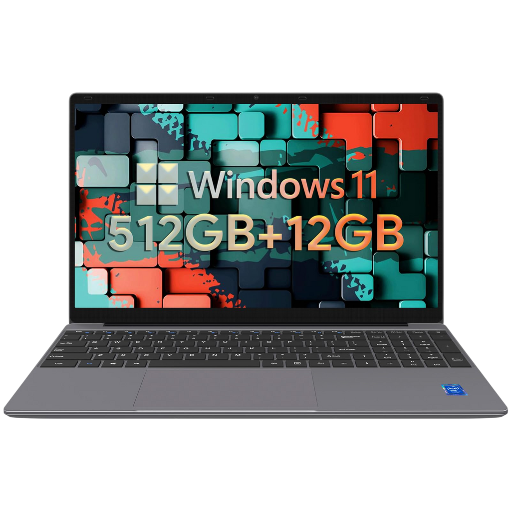 ApoloSign Laptop Laptops Computer 15.6 inch 12GB DDR5 512GB SSD Expandable 1TB FHD IPS 1920x1080 Display Intel N5095(Up to 2.8GHz) 2.4G+5G WiFi 178° Open Angle Dual Speakers - Space Gray