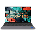 ApoloSign Laptop Laptops Computer 15.6 inch 12GB DDR5 512GB SSD Expandable 1TB FHD IPS 1920x1080 Display Intel N5095(Up to 2.8GHz) 2.4G+5G WiFi 178° Open Angle Dual Speakers - Space Gray
