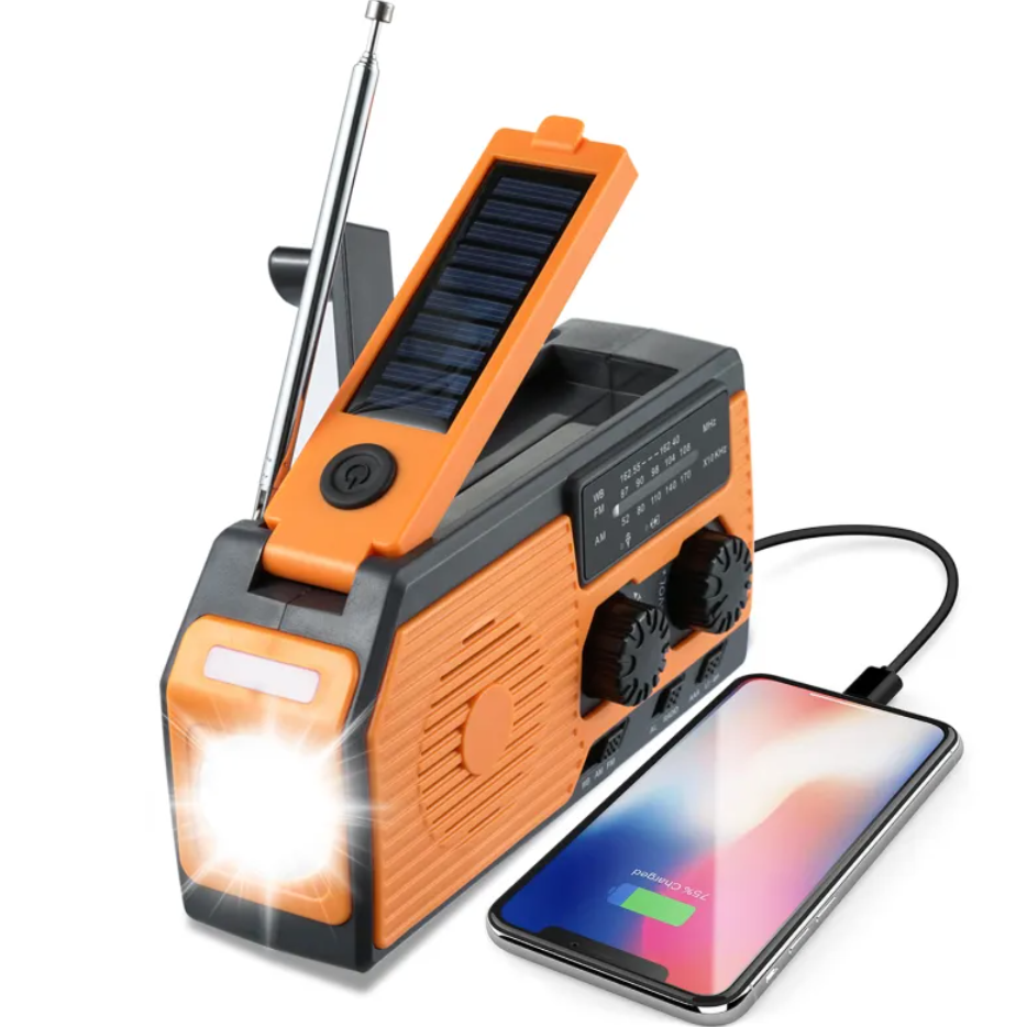 Mini Hand-Crank Solar Emergency Radio with Light