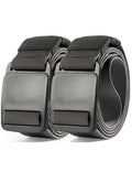 Papaanils Mens Elastic Belt CasualGolf Belts for Men StretchGray Belt MenHiking Belt MenAdjustable Mens BeltMilitary Web Belt 2pack