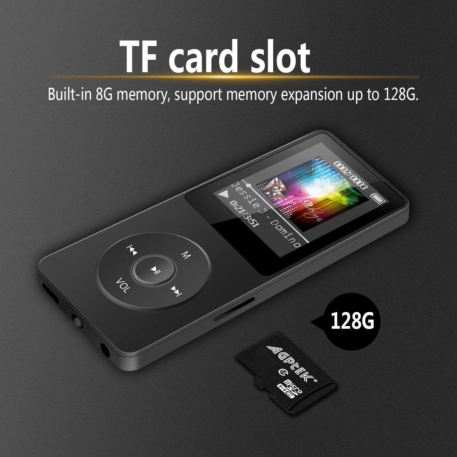 Bluetooth MP3 Music Player with FM Radio and Recorder