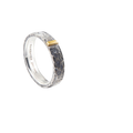 Vintage Stone Pattern Hammered Couple Rings