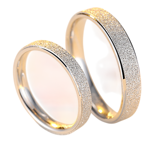 Couple Rings with Matte Finish Bands