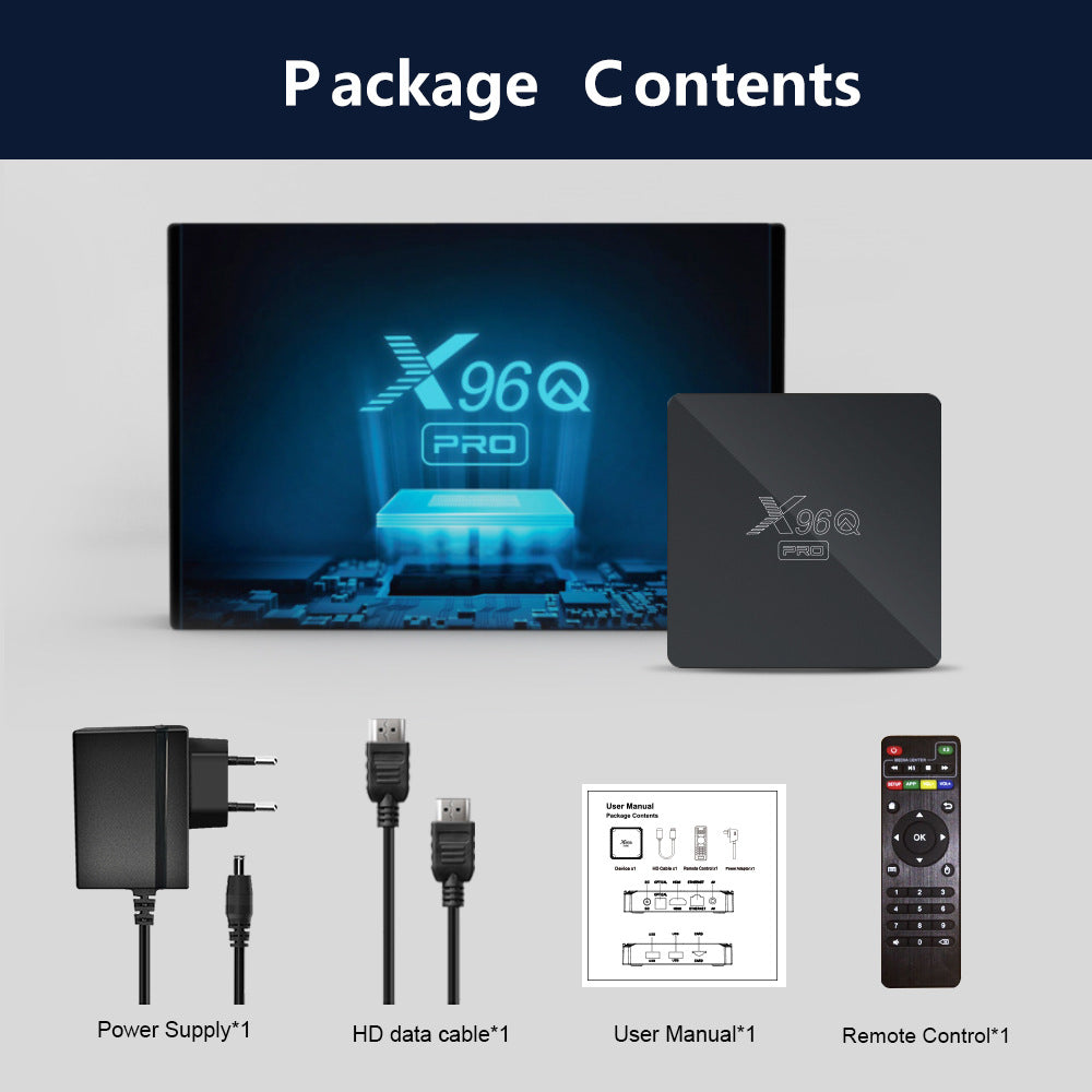 X96Q Pro Wireless Smart TV Box Android 10 2G/16G
