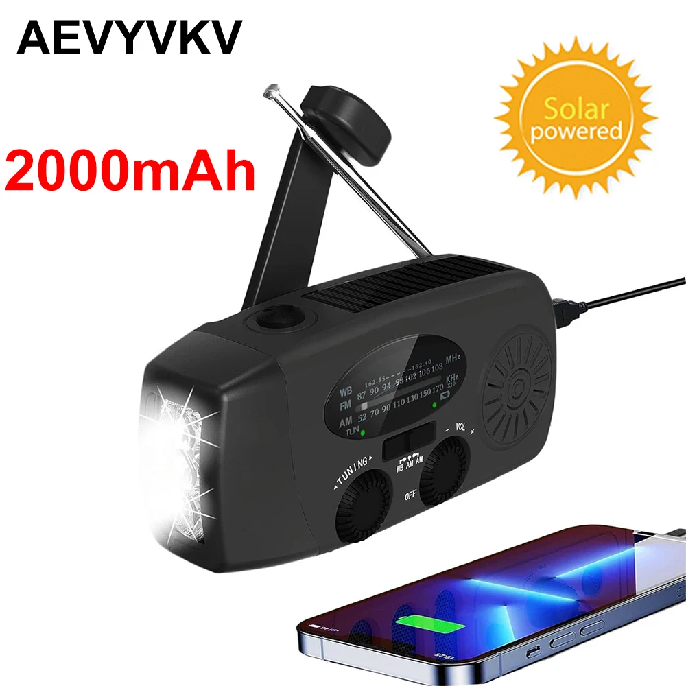 Upgraded Type-C Phone Charger Emergency Radio Flashlight