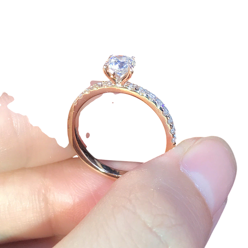 Minimalist Electroplated Diamond Simulated Wedding Rings