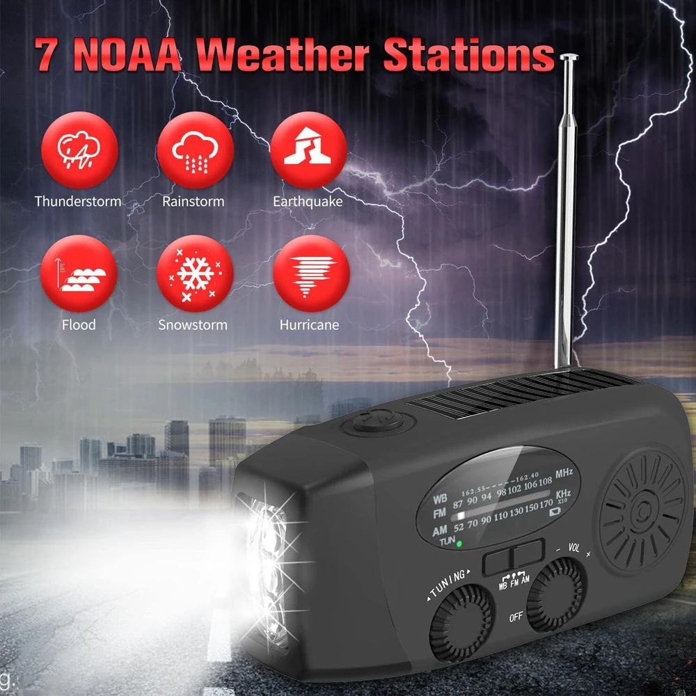 Upgraded Type-C Phone Charger Emergency Radio Flashlight
