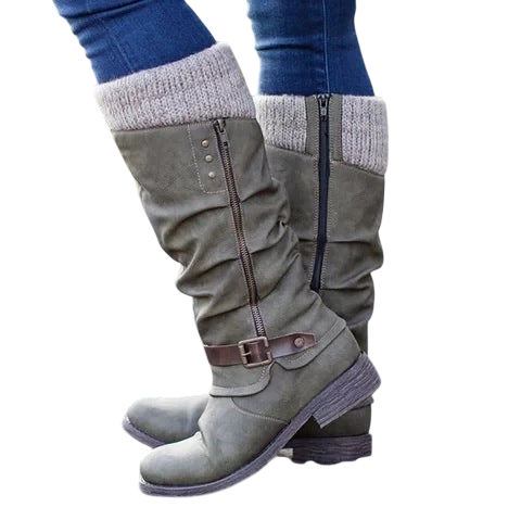 Knee High Womens Riding Boots With Side Zipper
