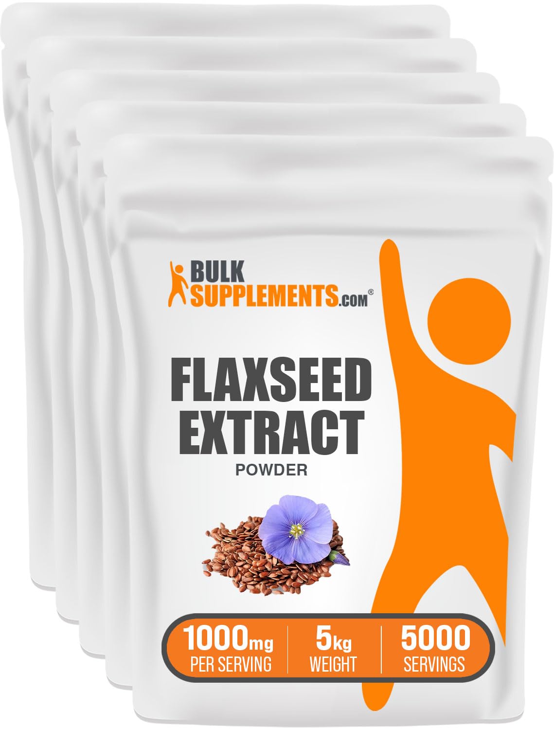 BulkSupplements.com Flaxseed Extract Powder - Vegan Omega 3 Supplement - Flax Seeds Extract - Ground Flaxseed Powder - Omega 3 Supplement - Flax Seed Supplement (5 Kilograms - 11 lbs)