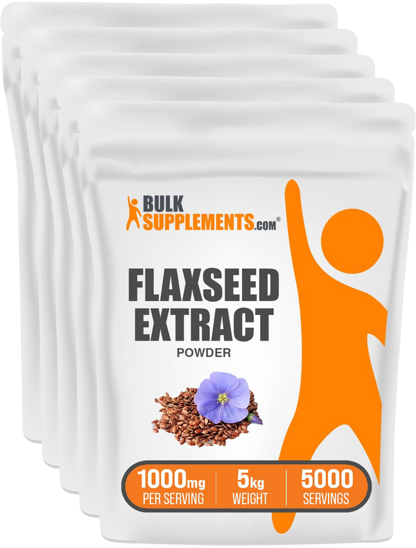 BulkSupplements.com Flaxseed Extract Powder - Vegan Omega 3 Supplement - Flax Seeds Extract - Ground Flaxseed Powder - Omega 3 Supplement - Flax Seed Supplement (5 Kilograms - 11 lbs)