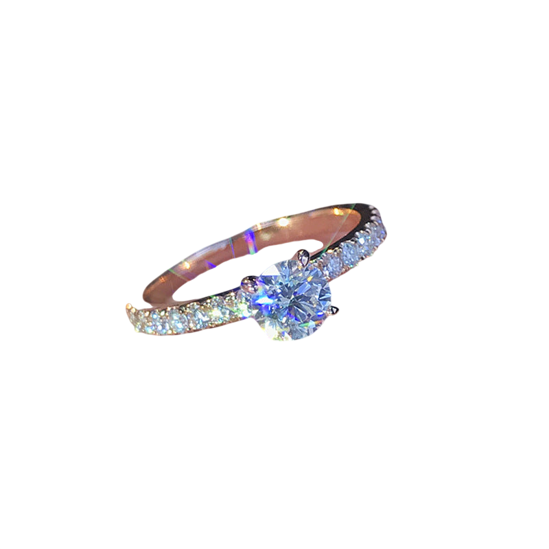 Minimalist Electroplated Diamond Simulated Wedding Rings