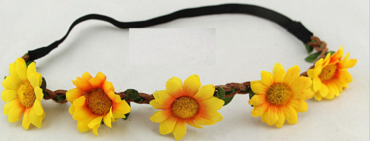 Chrysanthemum and Sunflower Hair Accessories Headband