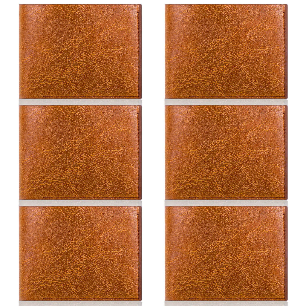 Sotiff 12 Pcs Leather Wallets Bulk for Men Blanks Wallet in Bulk for Laser Engraving PU Trifold Wallets Christmas Father Gift(Khaki)