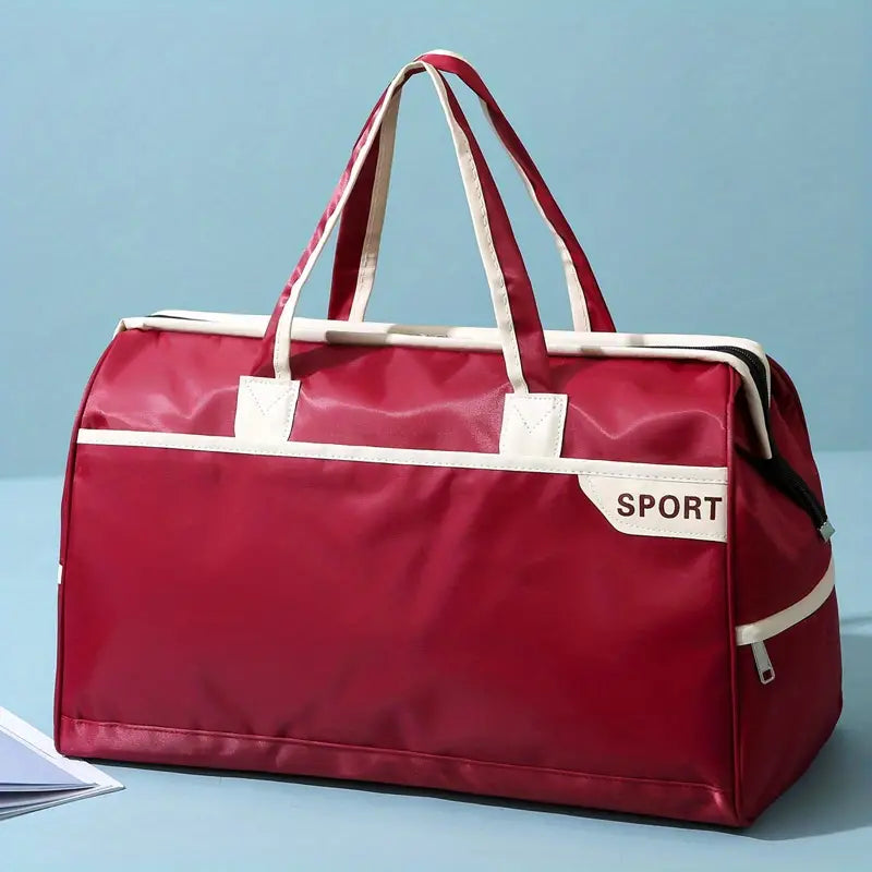 Trendy Men's Large Storage Zipper Duffle Handbag