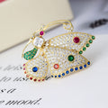 Colorful Butterfly Zircon Brooch for Jackets & Scarves
