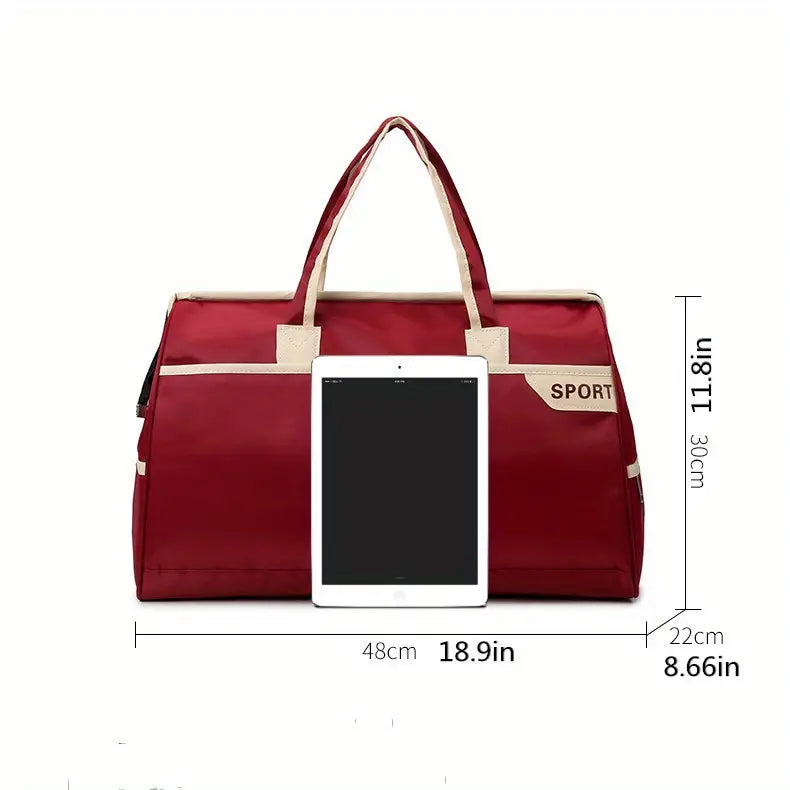 Trendy Men's Large Storage Zipper Duffle Handbag