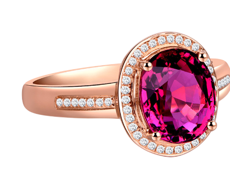 Red Crystal Ruby Gemstone Diamond Rings