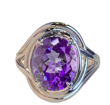 Amethyst Fashion Ring for Women
