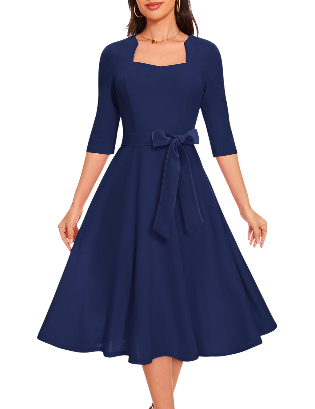 Plus Size Cocktail Dress Modest Dress For Church Work Dresses For Women Elegant Classy Wedding Guest Dresses For Women Homecoming Dresses Navy 3Xl