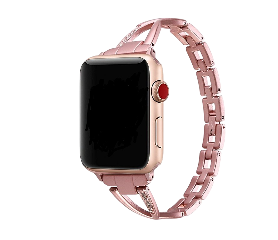 Apple Watch Band X Type Stainless Steel With Diamonds