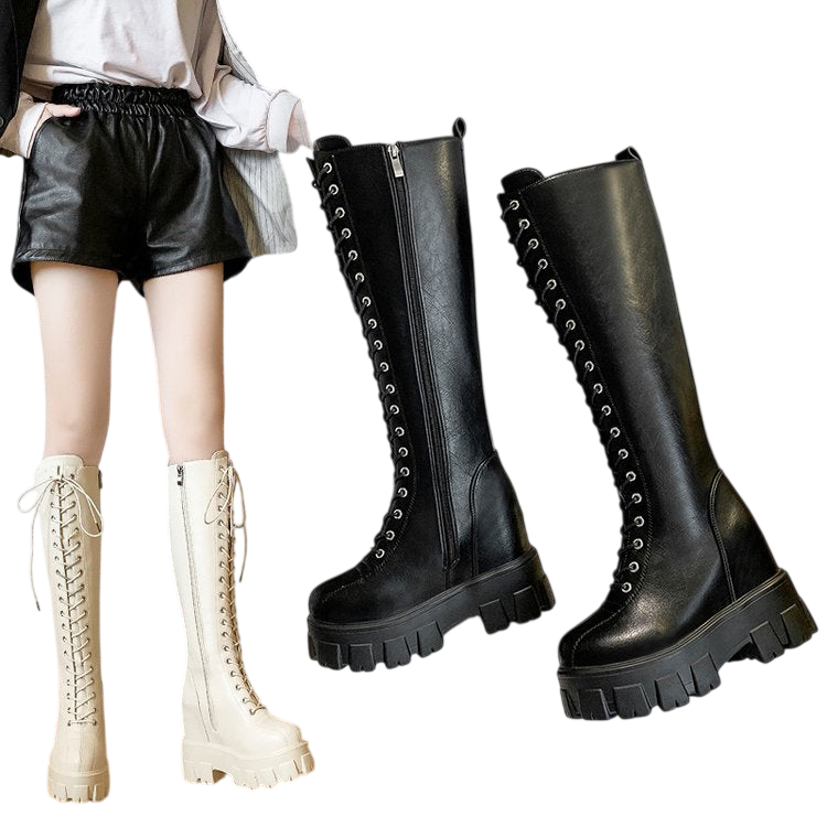 Womens Knee High Riding Boots With Thick Sole 2020