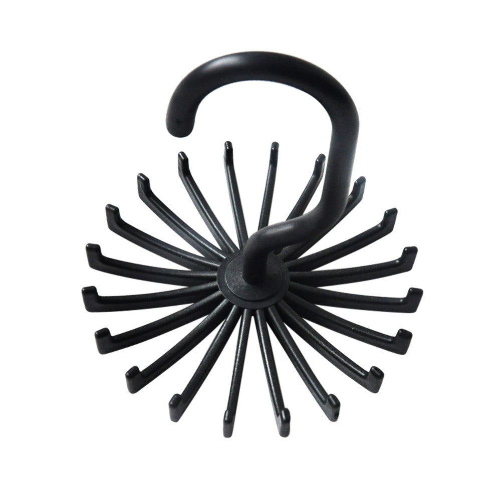 Rotating Hook Rack for Scarves and Ties Storage