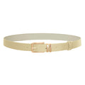 GRACE KARIN Belt for Women PU Leather Belt Skinny Classic Soft Leather Belt for Jeans Dresses Ladies Leather Belt Beige L